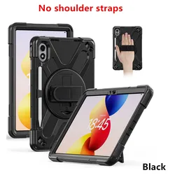 Heavy Duty Shockproof Kids Silicon Tablet Cover Case for POCO Pad M1 12.1 (Black No Straps)
