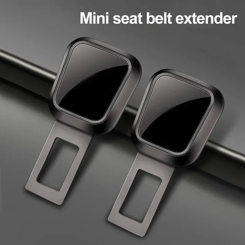 Zinc Alloy Car Seat Belt Extender in Gunmetal Gray