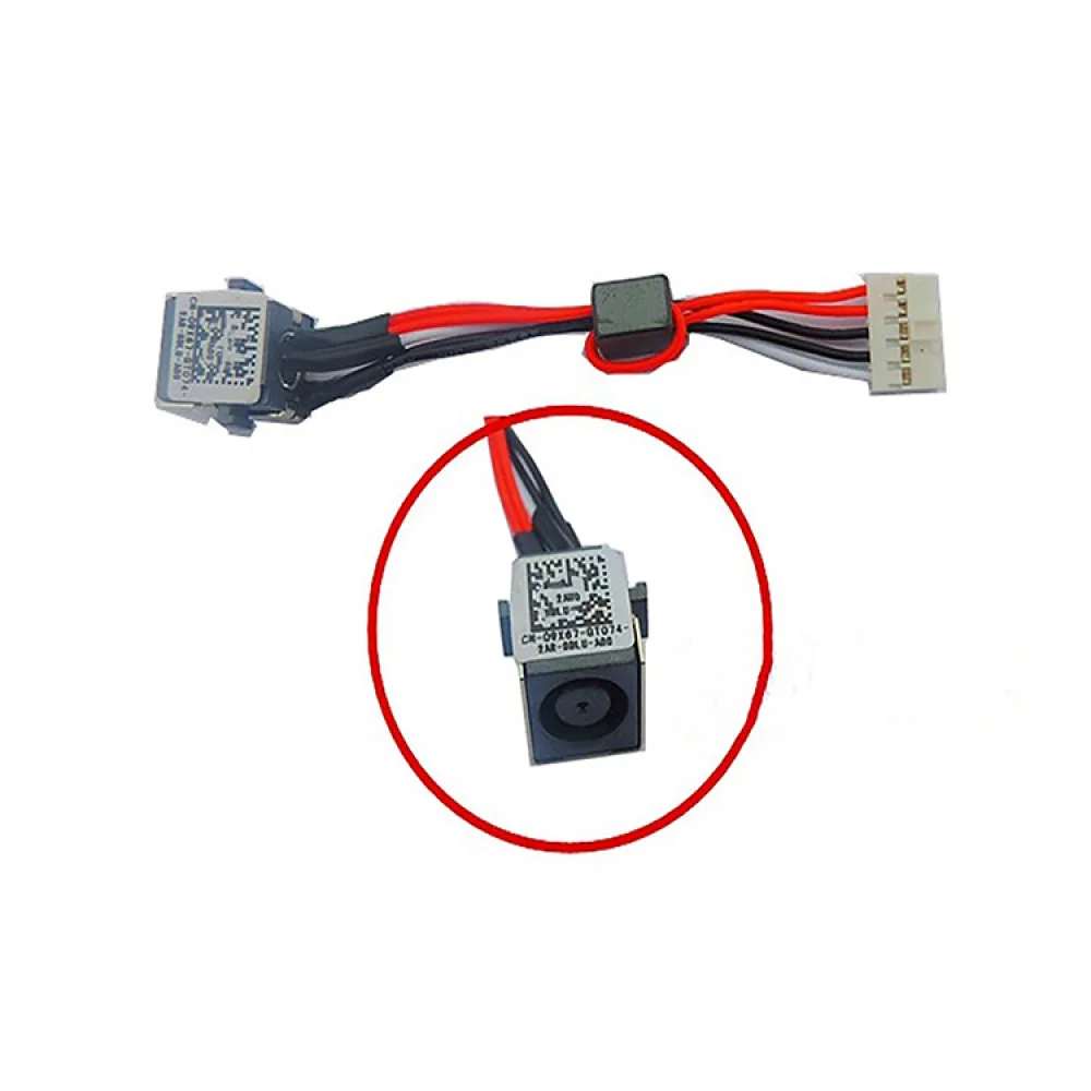 

1 шт., запасной разъем питания постоянного тока, Круглый зарядный порт с кабелем, аксессуары для ноутбуков Dell Inspiron 15R 15-5520 7520