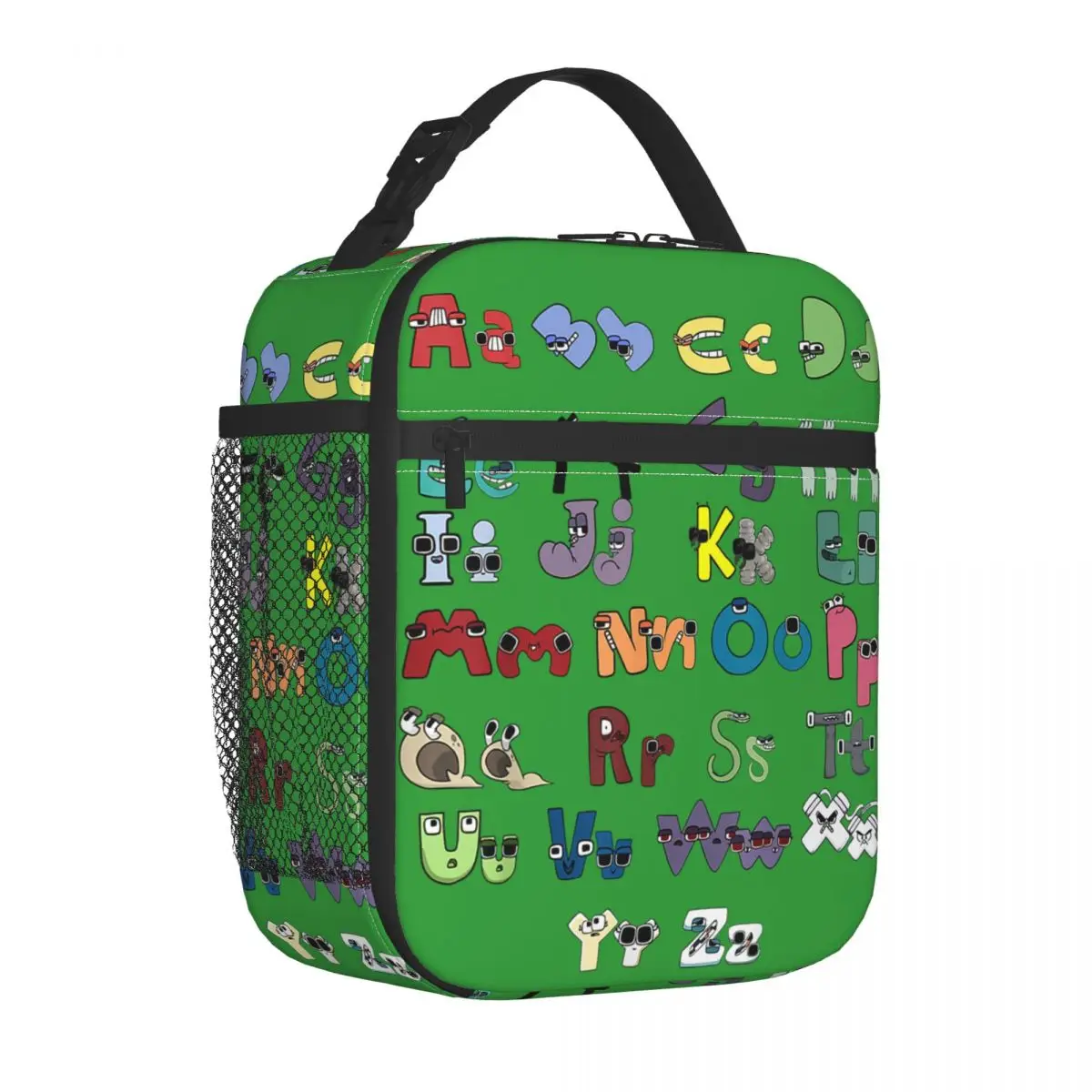 Villain Letter Abc Insulated Lunch Bags Portable Boys Matching Evil Alphabet Lore Cooler Bag Lunch Box Tote Food Storage Bags