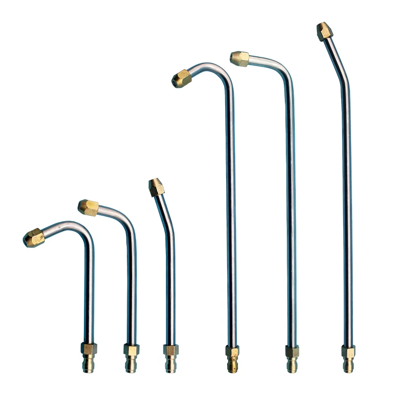 앵글 청소 노즐, U자형 노즐, 스테인레스 스틸 압력 와셔, 스프레이 건 액세서리, 세차 물총, 30 °, 90 ° 