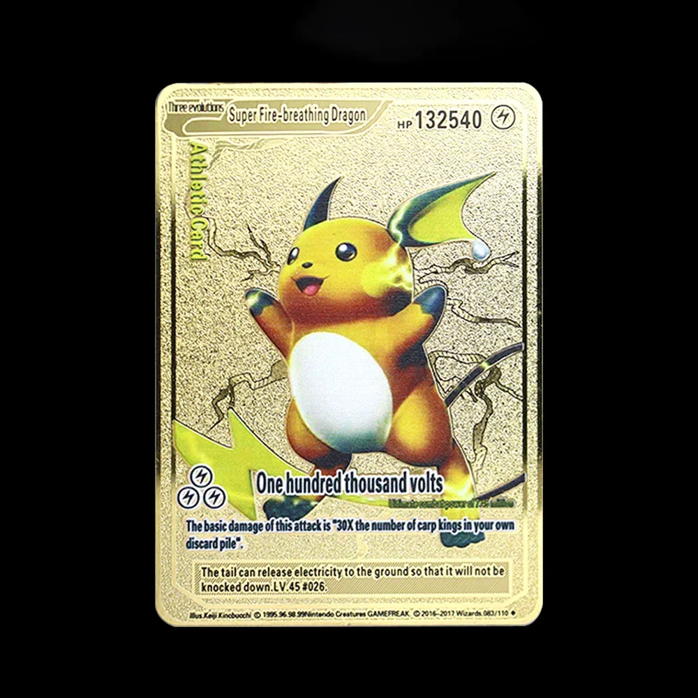 super fire-breathing dragon pokemon card metal cards charizard Pokémon Super Fire-breathing Dragon zlatá