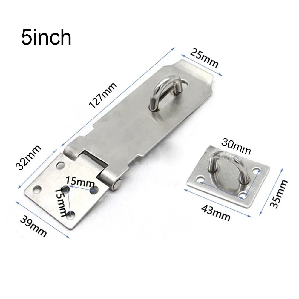 Shed Door Latch Right Angle Stainless Steel Padlock Hasp Lock Home Security Bolt Tool door latch door lock latch