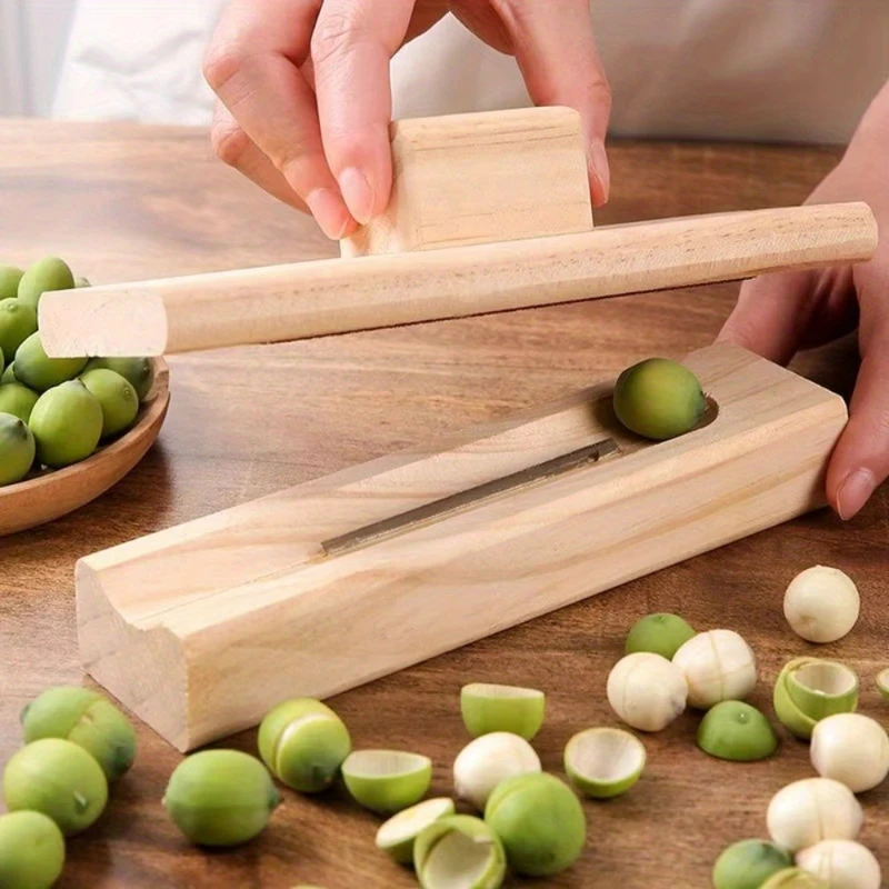 Chestnut Can Opener, Solid Wood Peeler, Raw Chestnut, Lotus Seed Machine, Household Cross Shaped Chestnut Opener Tool