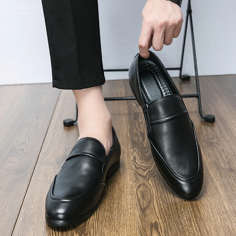 Fashionable New Men Lefu Shoes Black One Step Outdoor Lightweight Tassel Shoes Office Business Casual Shoes Size 38-46 Men Shoes