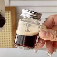 Mini Mason Jar For Jam Honey Portable Leakproof Coffee Milk Juice Bottle With Lid Home Party Bar Vodka Spirits Shot Glass 1