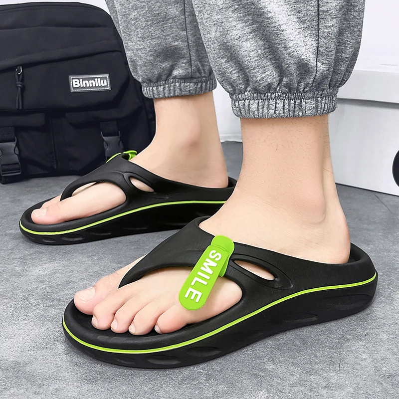 New Stylish Summer Flip-flops Men Slippers Fashion Beach Shoes Male Comfortable Indoor Shoes Soft Light EVA Unisex Flip Flops