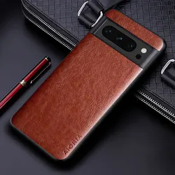 Elegant PU Leather Phone Case with Soft TPU & Hard PC - Premium Business Solid Color Design for Pixel 4XL (Brown)