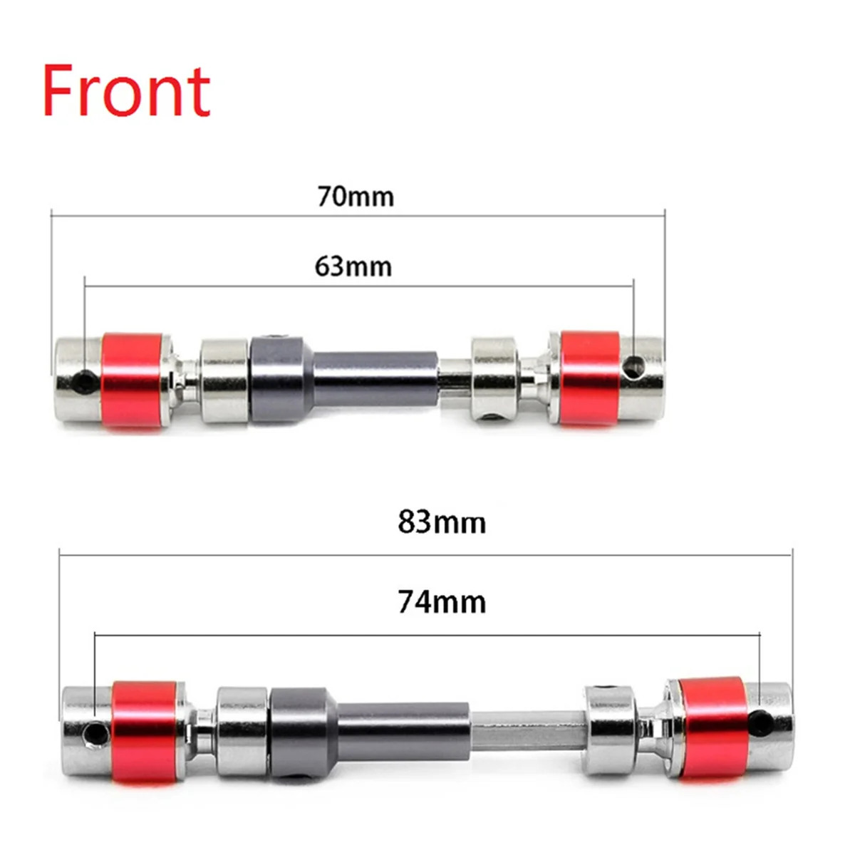 BAAU 4Pcs Metal Front & Rear CVD Drive Shaft for FY03 FY-03 FY01-07 Q39 1/12 RC Car Upgrade Parts Accessories