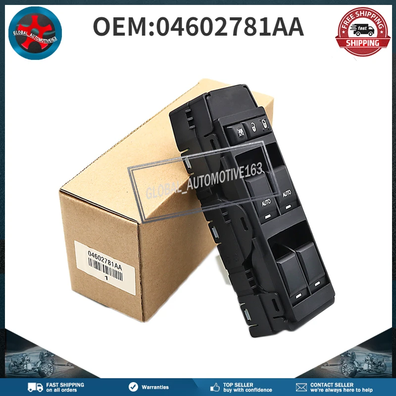 Master Power Window Control Switch 04602781Aa For Chrysler 200 300 Sebring Aspen Dodge Avenger Charger Durango Jeep Commander