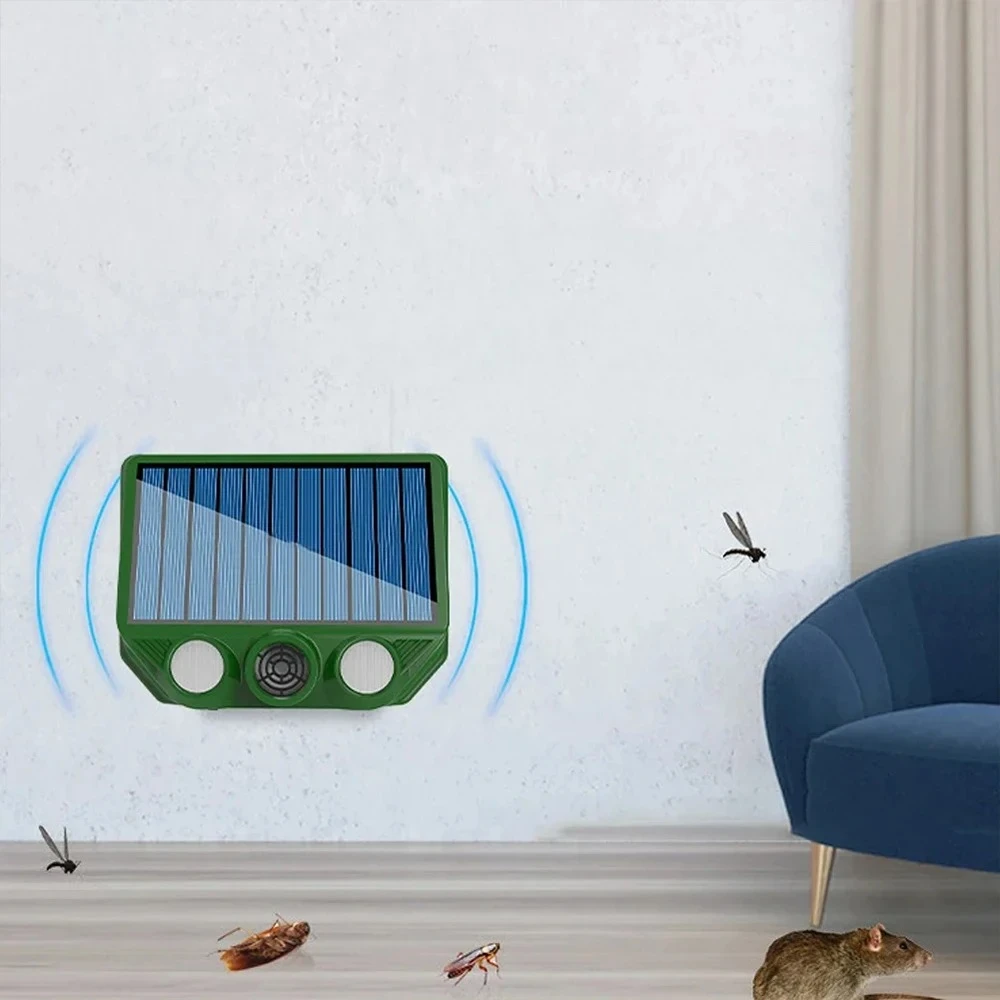 Solarbetriebenes IP66 Wasserdichtes Tierabwehrgerät 500mAh Wiederaufladbare Batterie für Outdoor-Garten Rasen Schädlingsbekämpfung – Detail 7