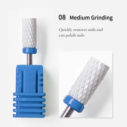 Premium Nail Art Drill Bits Set for Gel Tip Grinding and Polishing (Blue B)