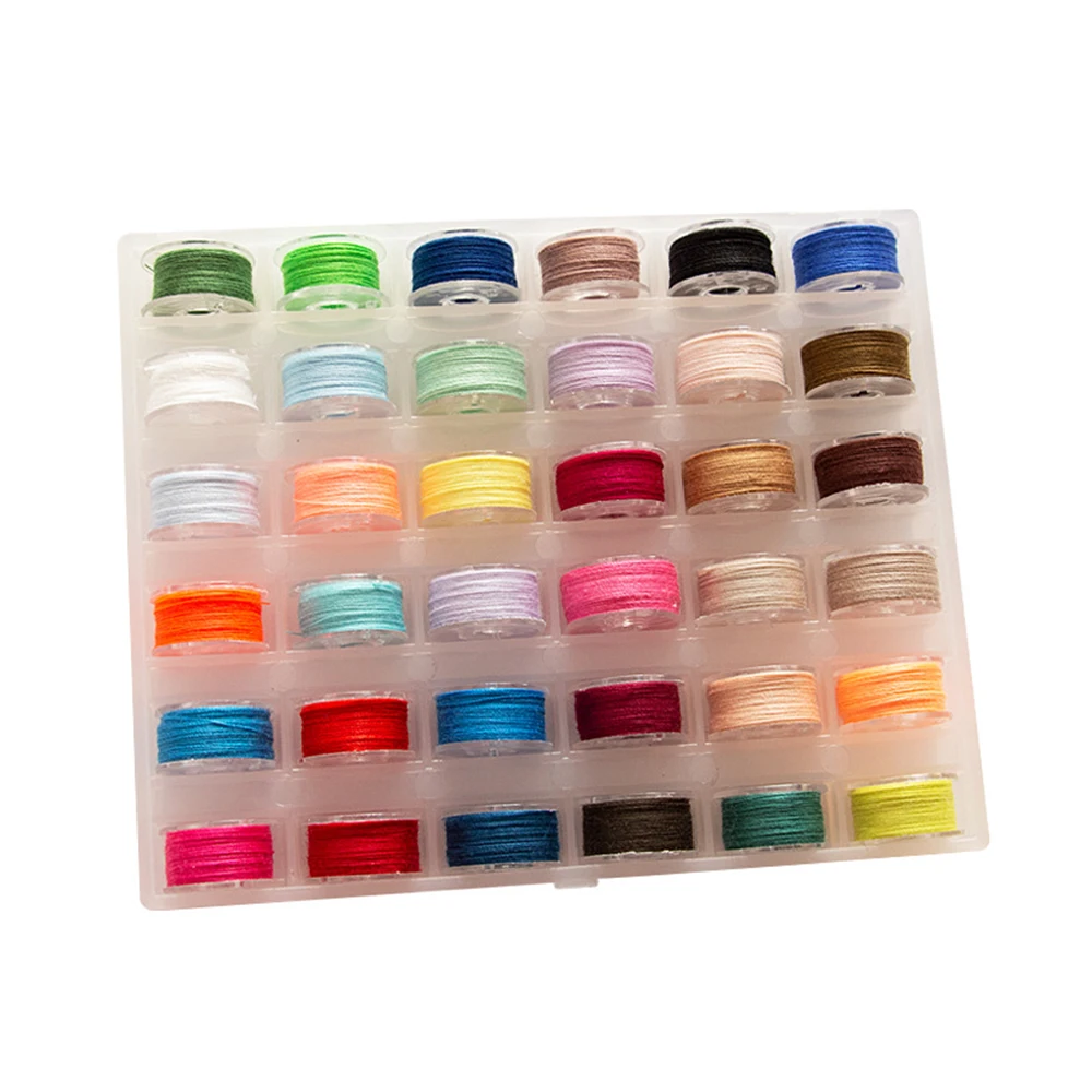 Buy Wholesale China Multicolor Thread Bobbin Polyester Thread Spools Sewing  Machine Bobbins With Storage Box For Embroid & Sewing Accessories at USD 5