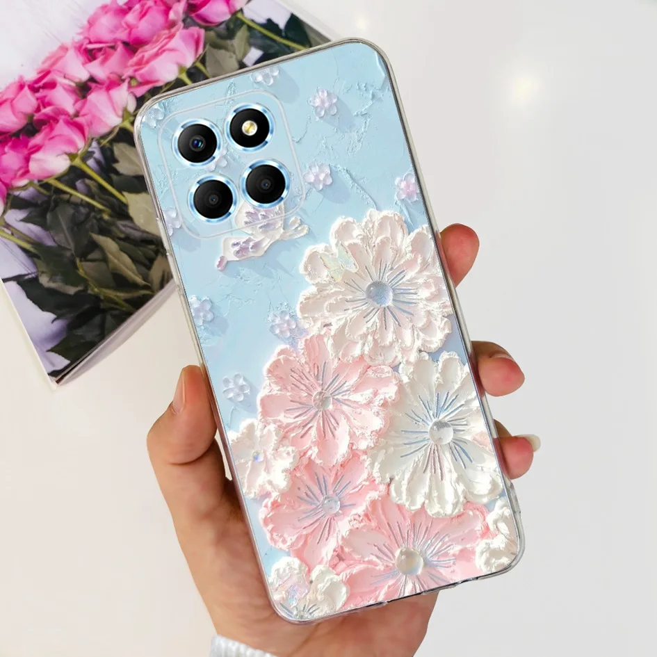 Fashion Butterfly Flower Soft Silicone Shockproof Phone Case Cover
