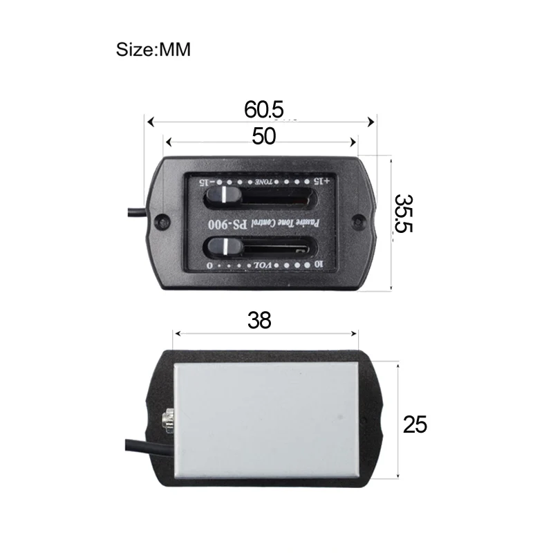 2 Band Guitar Eq Equalizer Passive Pickup Volume And Tone