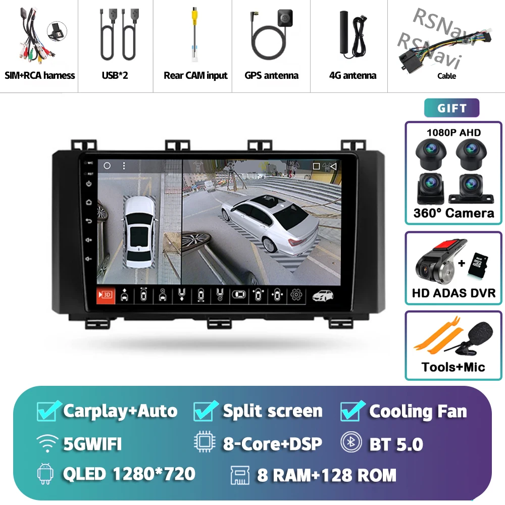 8G-128G 360 DVR