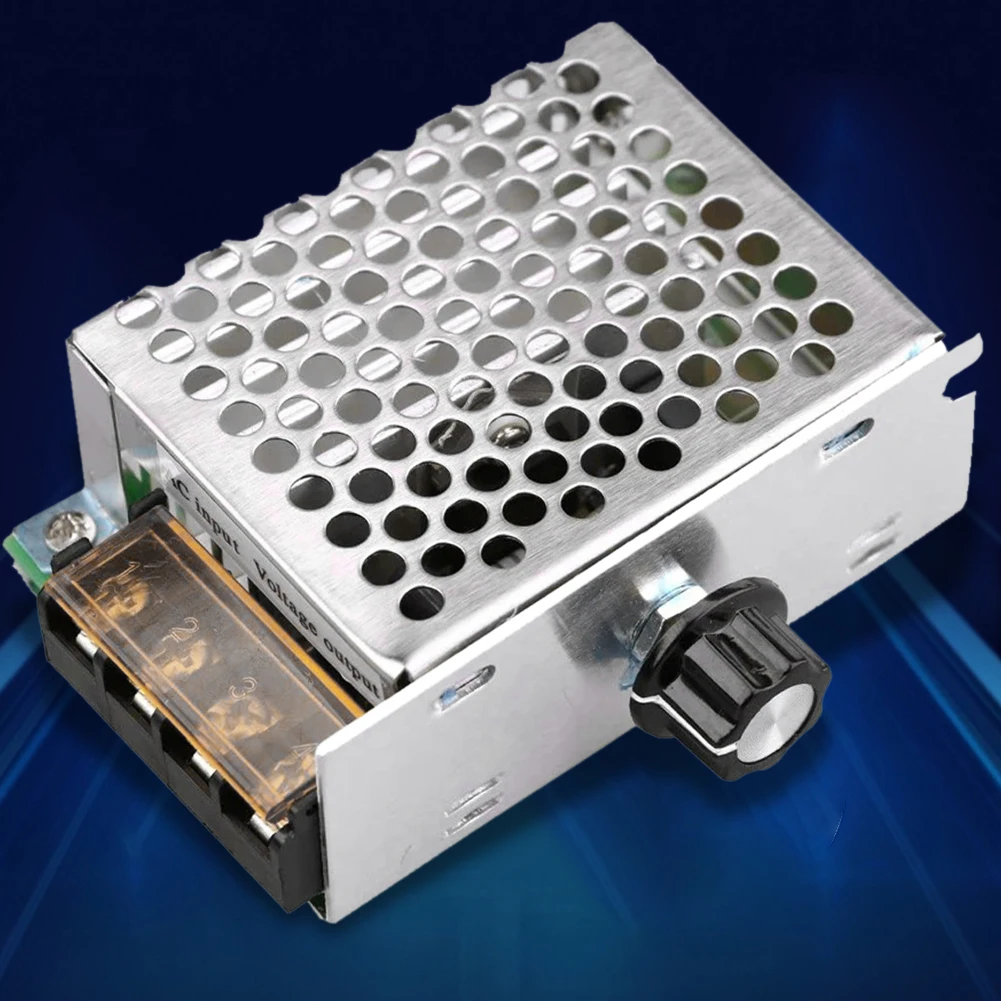 4000W Thyristor Governor AC 220V Electronic Volt Regulator High Power Speed Controller for Adjusting Dimming Speed Temperature