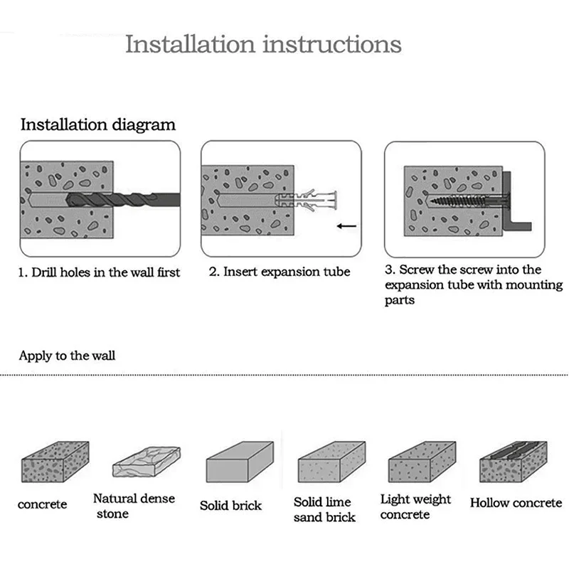 Ancoraggio Di Espansione In Plastica, 10 Pz 8x100mm Tubo Di Espansione In Plastica Colonna Ancoraggio In Cemento Tappo A Muro Telaio Fissaggi Tubo Con Viti Grigio - Foto 13