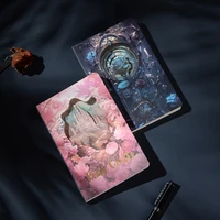 Pink Castle Creative Creative 3D Hollow Paper Carving Notebook Gift Midnight Rose Commemorative Notebook Handbook 1