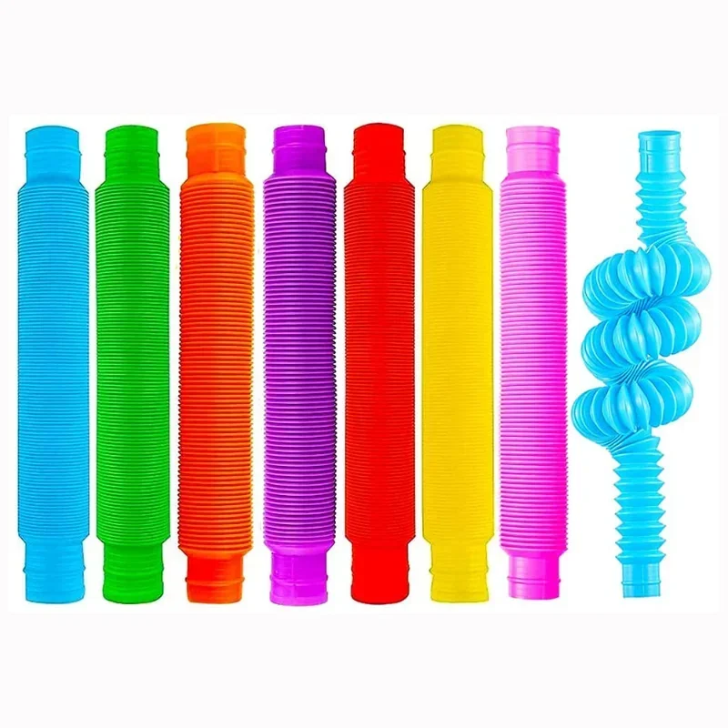 

Large Pop Tubes Fidget Toys Sensory Toy for Stress Anxiety Relief for Children Adults Learning Toys Toddlers Stretch Tube