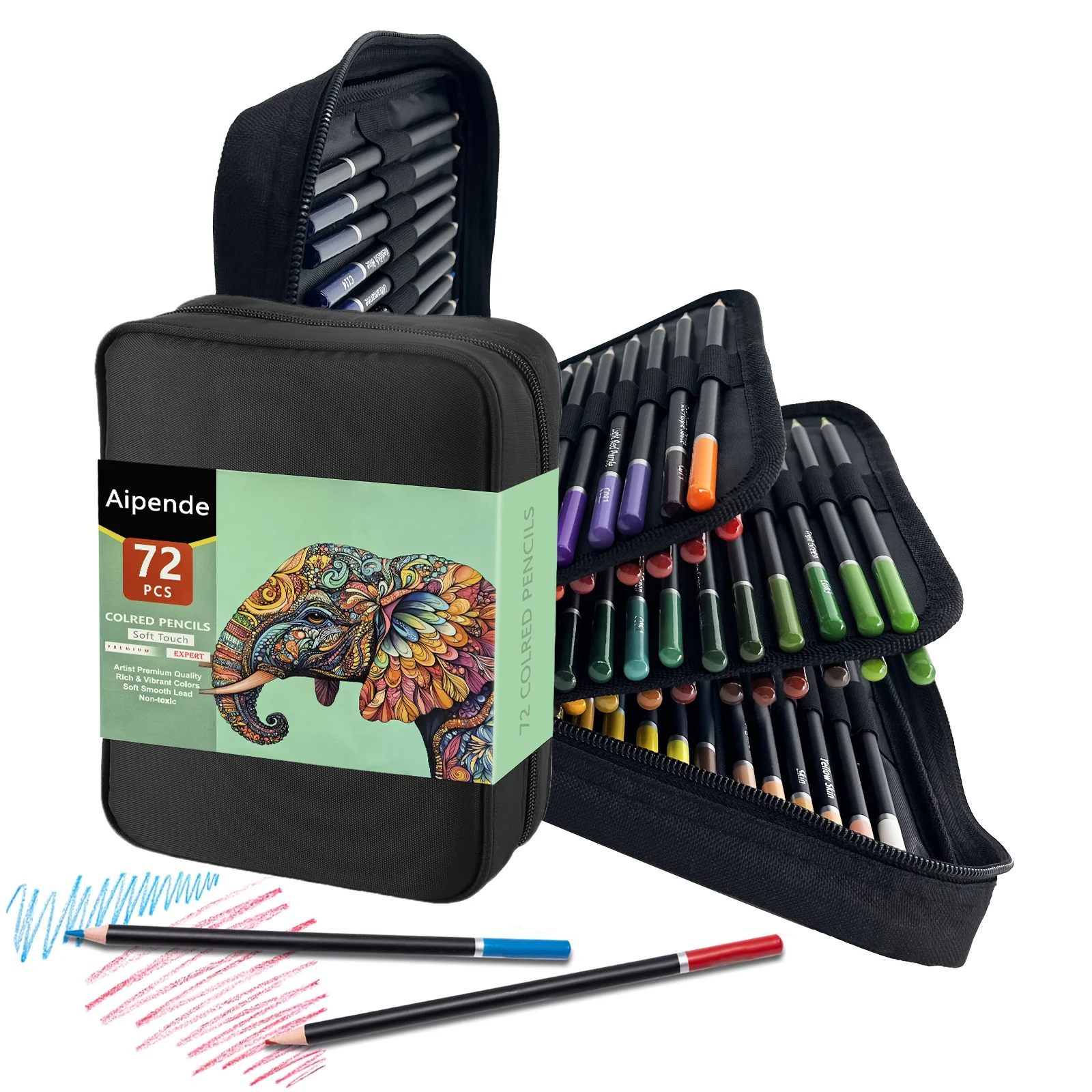 Deluxe Artist Sketching & Coloring Set with Travel Case and Bonus Coloring Book