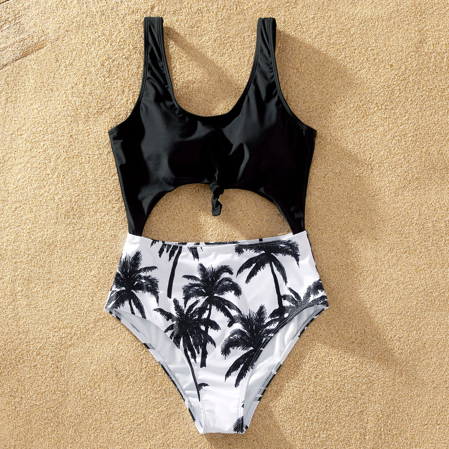 PatPat Family Look Swimwears Coconut Tree Print One-piece Couple Look 3