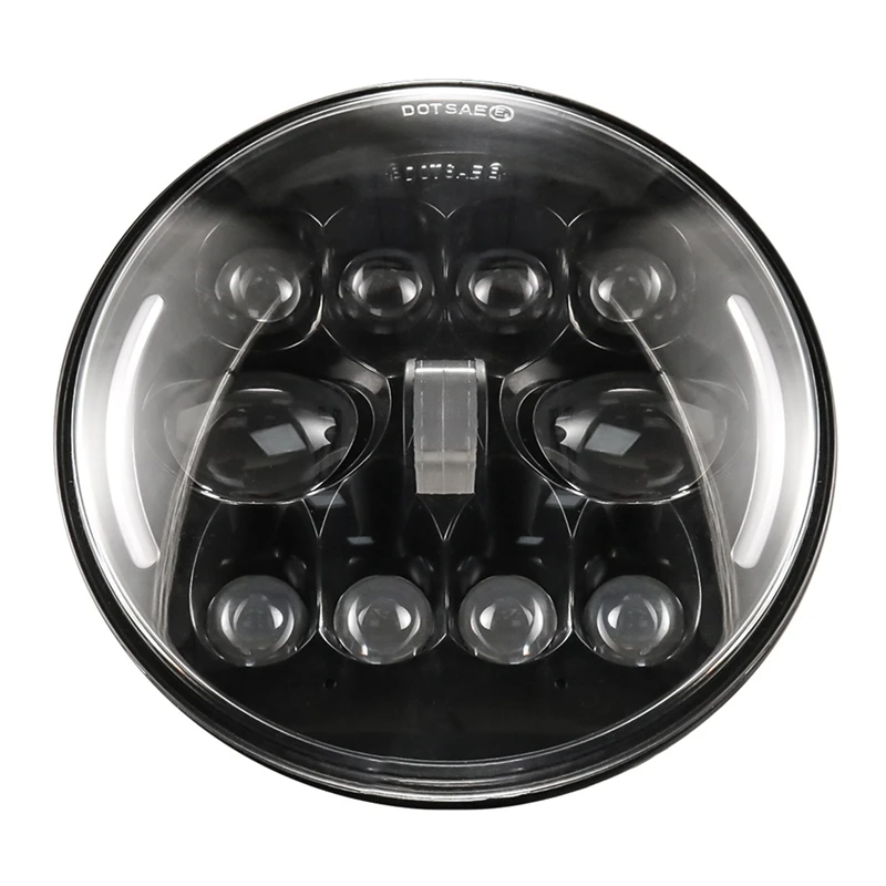 

7-дюймовая фонарь, Автомобильная фонарь, яркий/ближний свет, дневные ходовые огни, белый, янтарный, 12 В, фотолампа для Jeep Wrangler Hummer