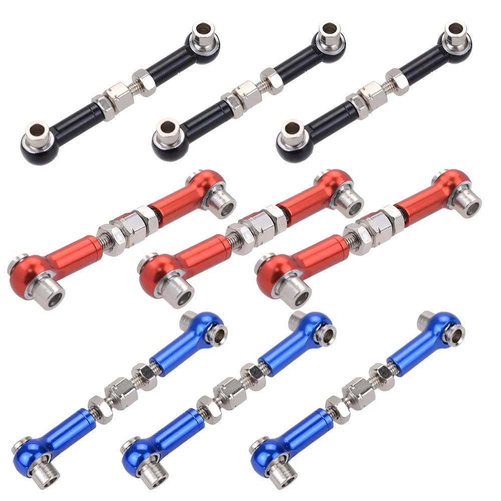 

6 шт./лот 47 мм алюминиевый сплав сервопривод Тяговый стержень для автомобиля 94101/94102/94122/94103/94123 1/10 1/12 Redcat HPI ZD гоночная игрушка