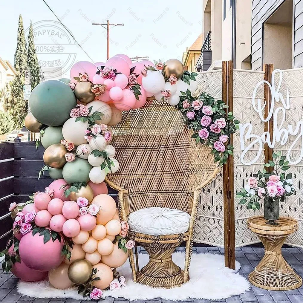 

Гирлянда воздушных шаров в виде джунглей для дня рождения, 1 комплект, украшения зеленого цвета авокадо для одного малыша, Розовый Шалфей, Зеленый воздушный шар