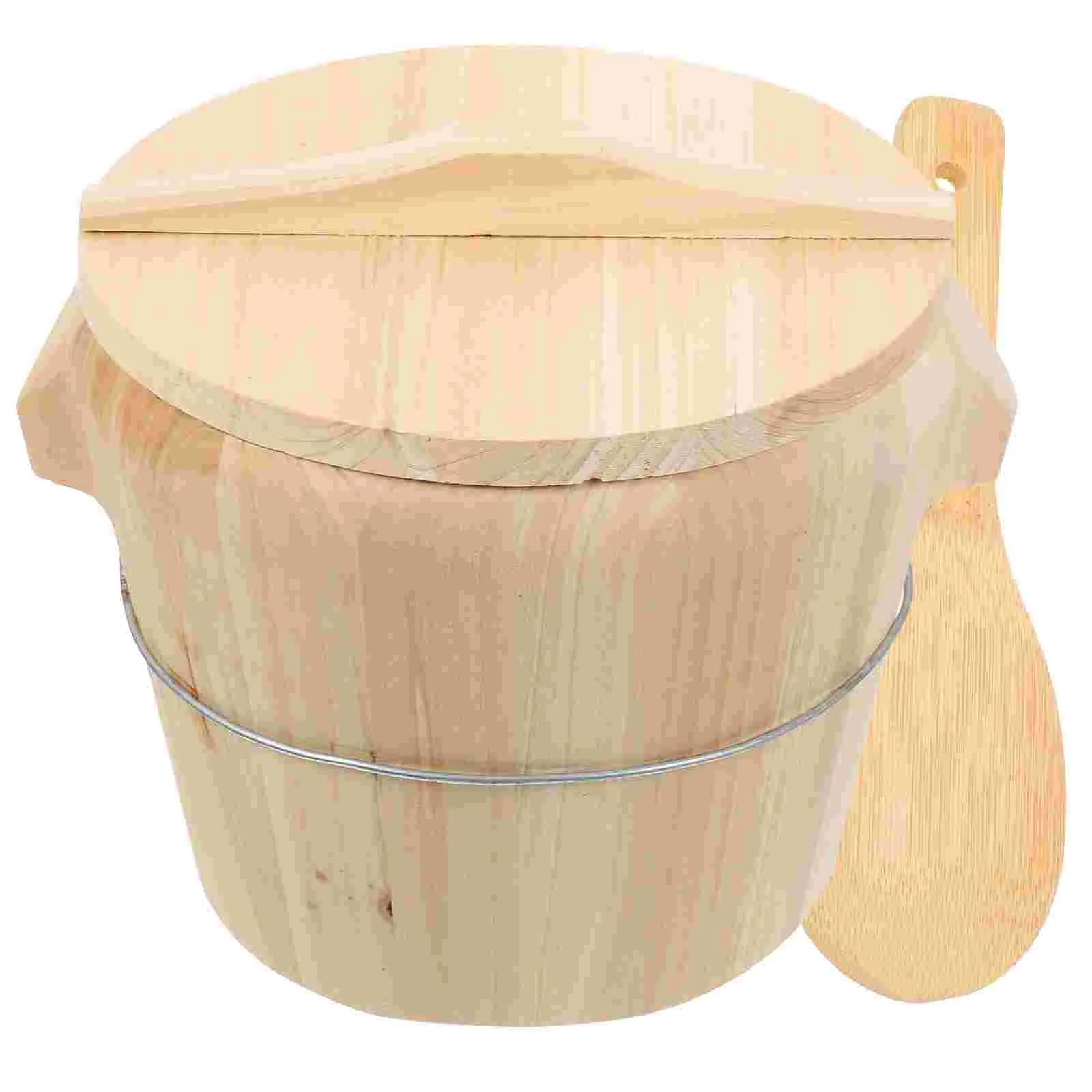 Movable bottom rice steamer premium wood steam bucket rice steamer wooden barrel kitchen supply fondue pot dining bar