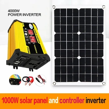 Sistema di pannelli solari 110V/220V 12V 1000W pannello solare regolatore di carica della batteria 4000W Kit Inverter solare generazione completa di energia
