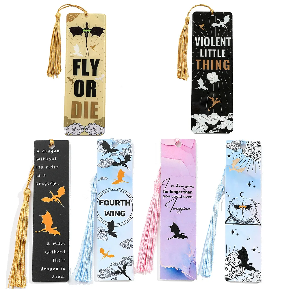 Black Dragon Acrylic Bookmarks Gift Set
