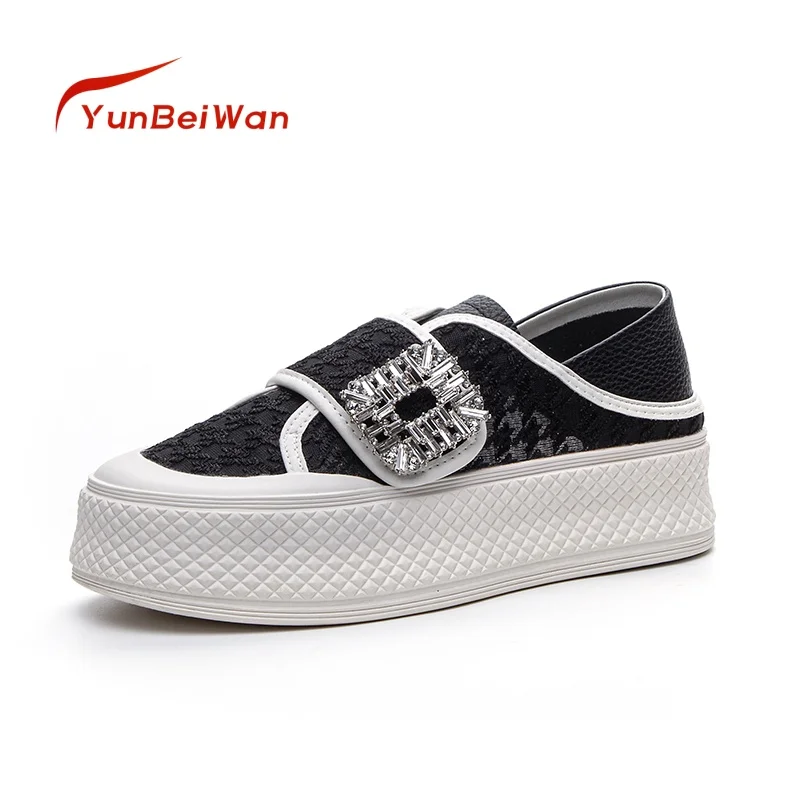 

Thick Bottom Small White Shoes Female Summer New Breathable Mesh Velcro Vulcanised Casual Shoes Flat Hundred Sports Board Shoes