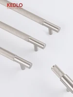 มือจับตู้ครัวแบบยาว KEDLO ทำจากทองเหลืองแท้ สไตล์ยุโรป หรูหราแบบเบาๆ ผิวสีนิกเกิลขัดเงา ขนาด 500 มม. สีเงิน 3