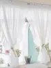 White Half-Curtain Mini for Bedroom Kitchen Door Drape Cafe Window Panel Sheer Tulle Curtain 1 Pcs 2