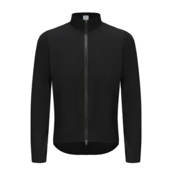 Men's Windproof Waterproof Lightweight Long Sleeve Cycling Jacket - M (Black)
