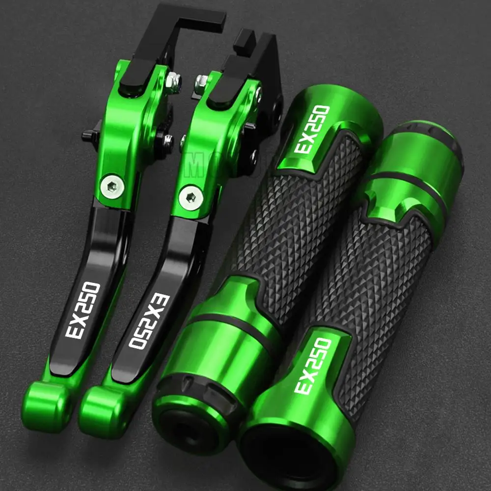 

Алюминиевые аксессуары для мотоциклов с ЧПУ, тормозной рычаг сцепления, ручные ручки, наконечники, регулируемые для Kawasaki EX250E 1986-1987 EX 250E