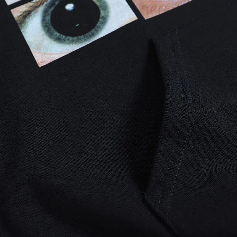 Men Hip Hop Streetwear Hoodie Sweatshirt Eyes Print Harajuku Pullover Autumn Cotton Casual Hooded Hoodie Black Sweat Shirt zip up hoodie,sweatshirt jacket,print hoodies