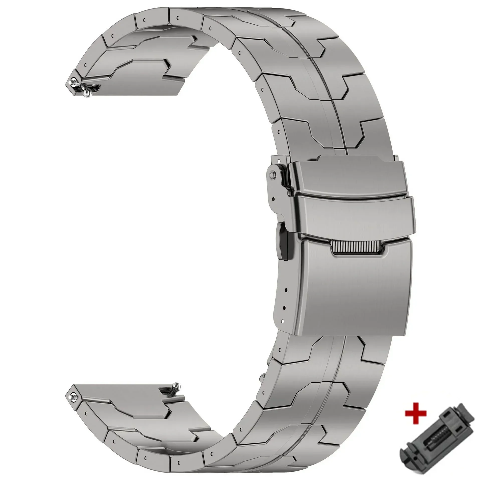 Luxury Titanium Watchband Bracelet, 22mm Adjustable Strap, Premium Design