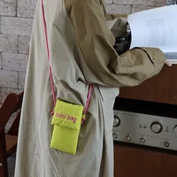 New Fashion Cute Phone Bag Simple Green Rose Red Shoulder Bag Crossbody Bag Girls Fabric Small Bag Storage Bag Purse Card Holder - Image 3