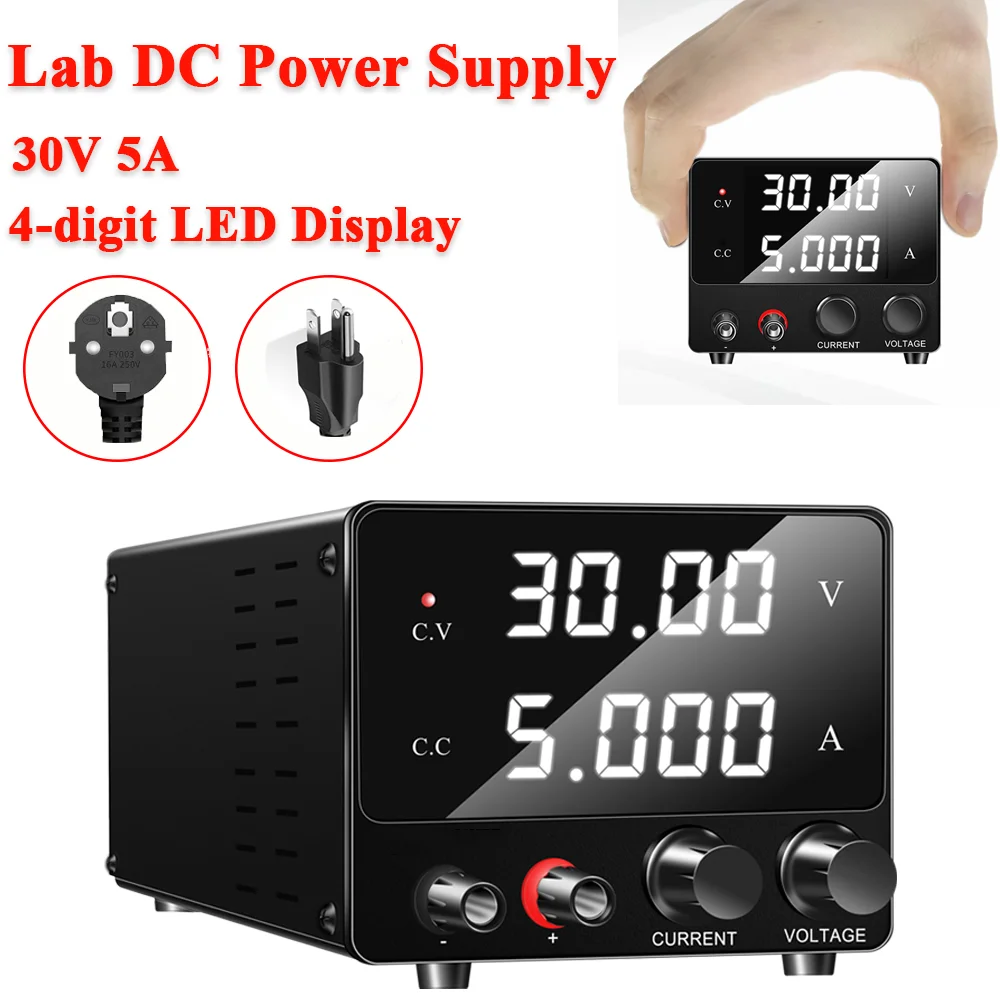 

New Adjustable DC Lab power Supply 0-30V 0-5A Mini Digit Display Variable Power Supply Voltage Regulator Supply For Phone Repair
