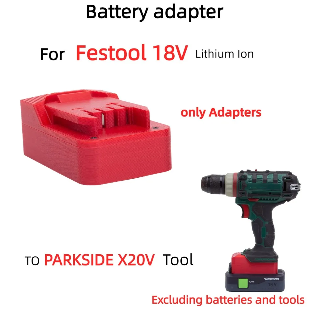 

Battery Adapter For Festool 18V Lithium Battery Converter TO PARKSIDE X20V Brushless Cordless Drill Tools (Only Adapter)