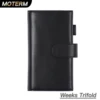 Moterm Trifold Planner Cover for Hobonichi Weeks/ Weeks Mega Notebook Pebbled Grain Leather Organizer Agenda Diary Journal 1