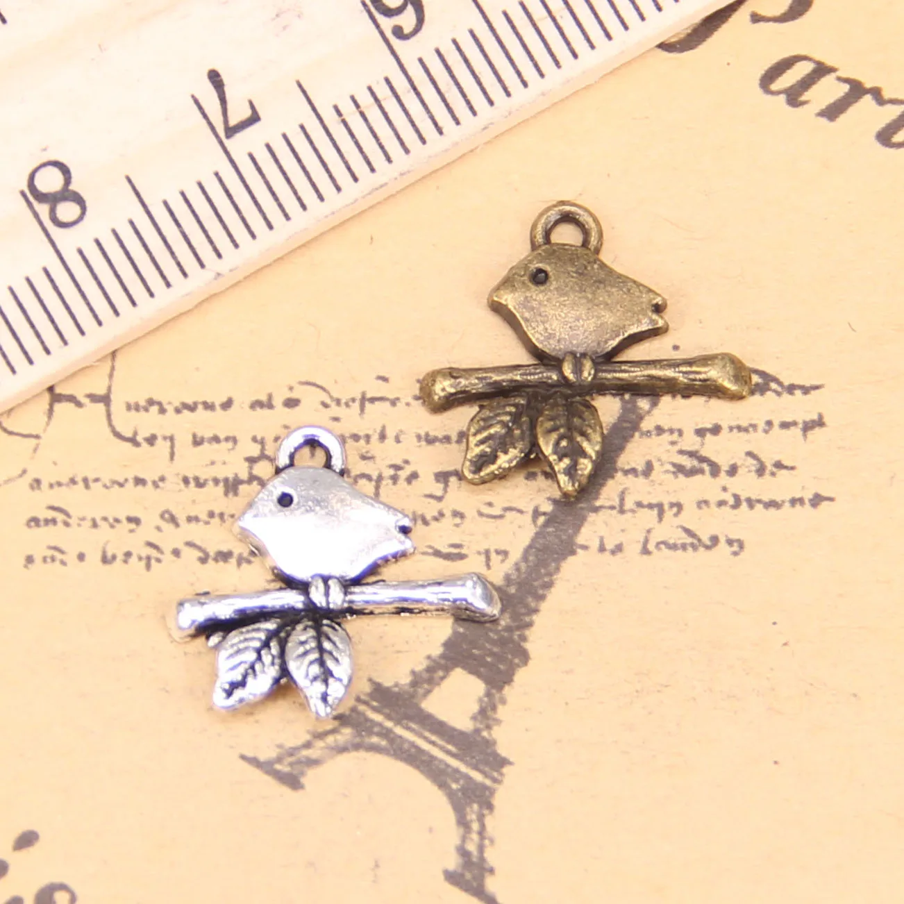 

145 шт. подвески для ювелирных изделий, подвеска в виде птицы с подставкой, 17x16 мм, антикварные посеребренные Подвески, изготовление ювелирных изделий «сделай сам»