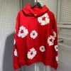 Fashion Top Quality New Men's Women's Same Foam Printing Pure Cotton Comfortable Hooded Sweater with Trousers Set 4
