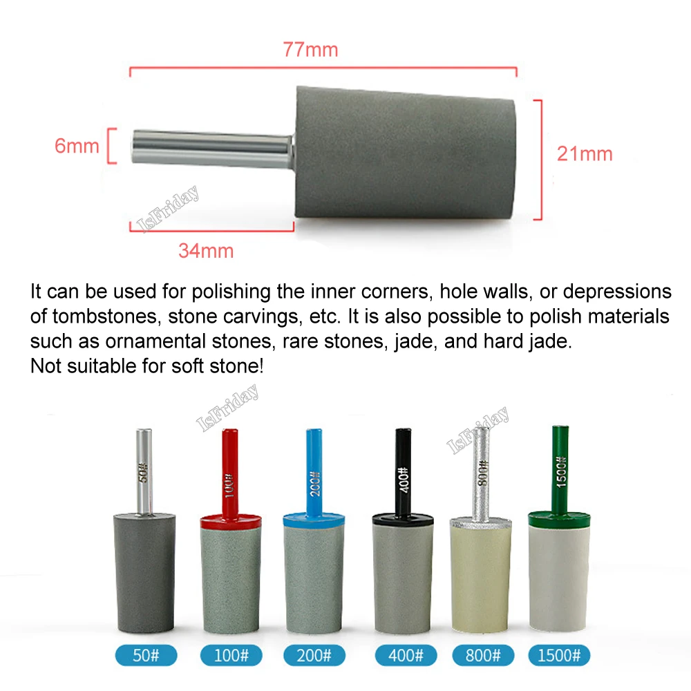 

Cylinder Diamond Grinding Bits 50-1500 Grit with 6mm Shank Resin Diamond Grinding Burrs Heads Dremel Rotary Tool