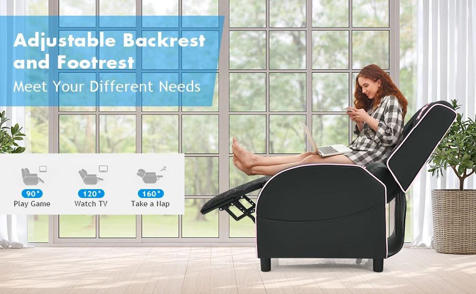 adjustable backrest and footrest