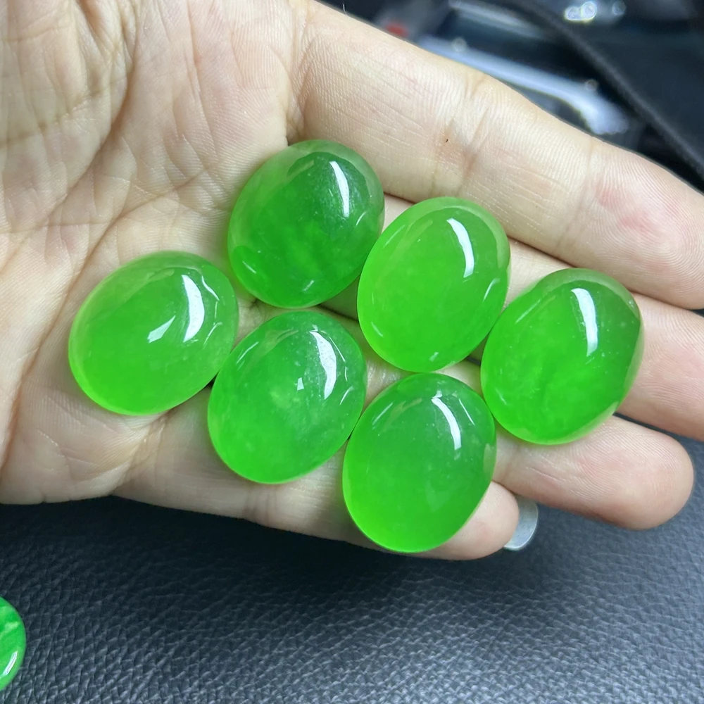 Meisidian Natural Burma Jadeite Treatment 20x25 Flatback Myanmar Jade