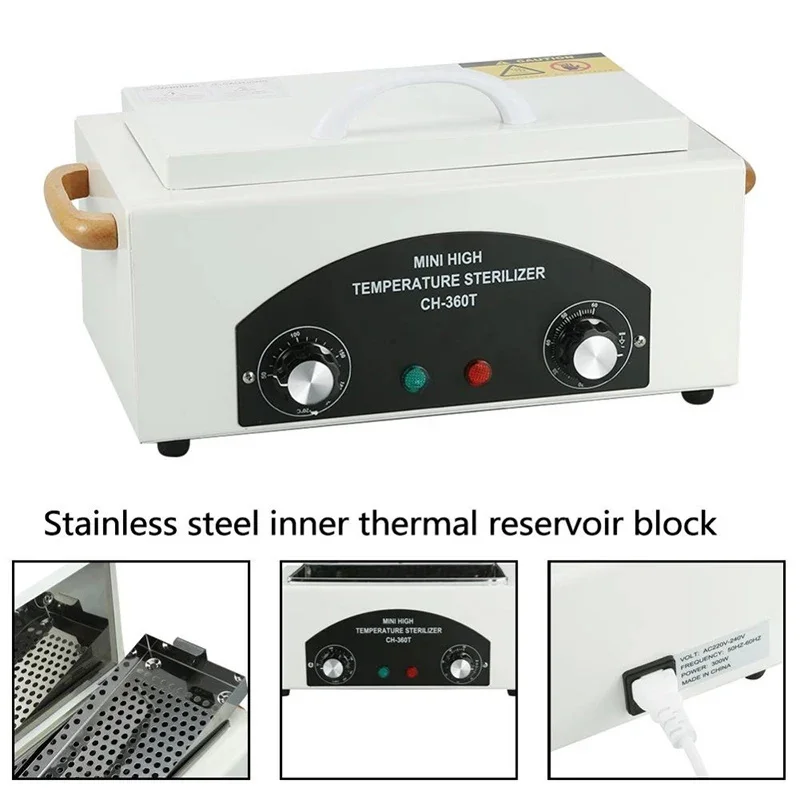 Description Picture 4 of itemElectric High Temperature Dry Heat Disinfection Box Sterilizer For Manicure Dental Treatment Beauty Salon Nail Tools Equipment