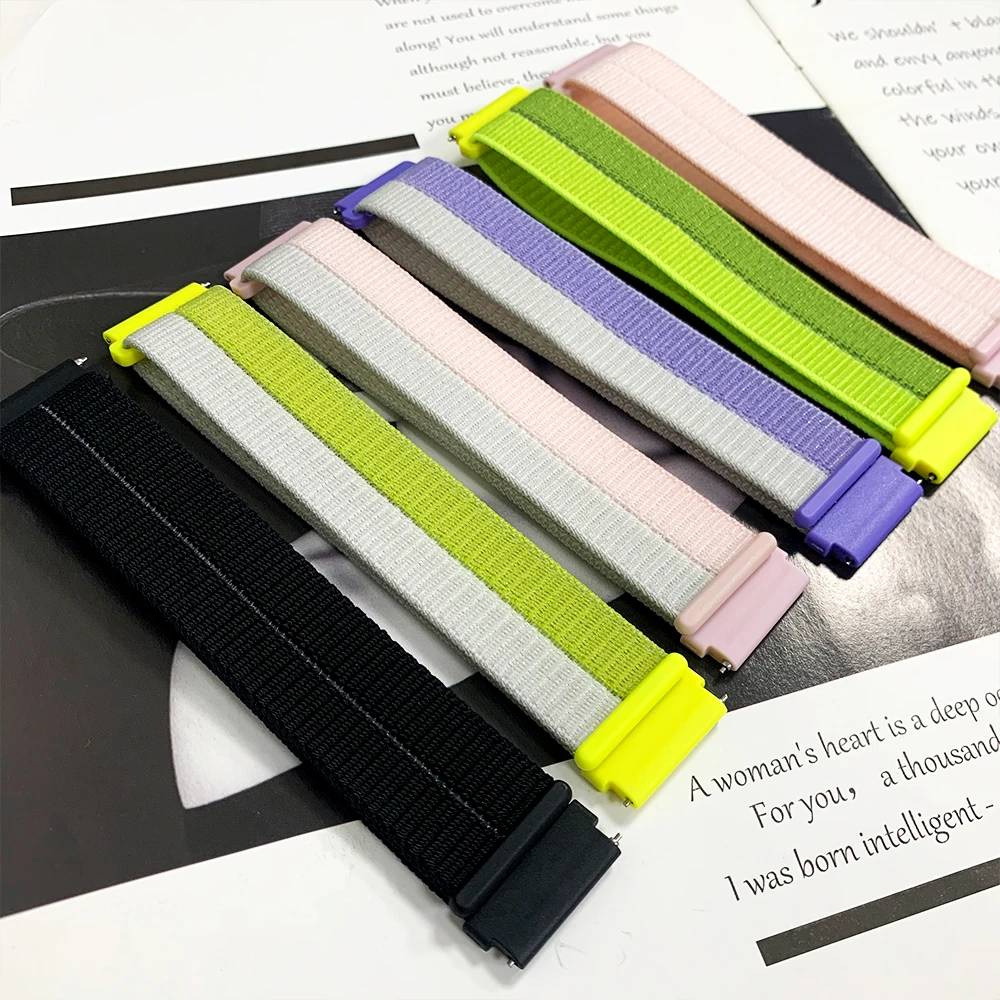 Breathable Nylon Loop Strap with Velcro Closure - 20mm/22mm